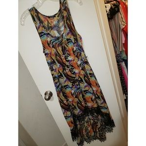 High-low Print Dress